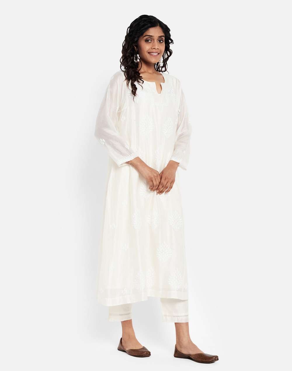 Cotton Silk Chikankari 2Pc Kurta Set