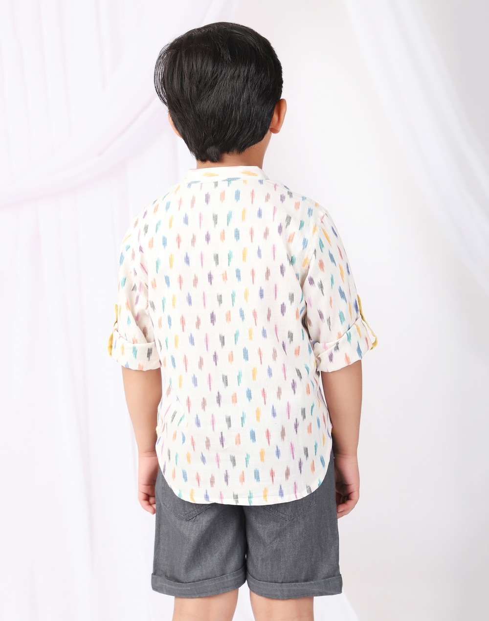 Cotton Woven Ikat Short Kurta