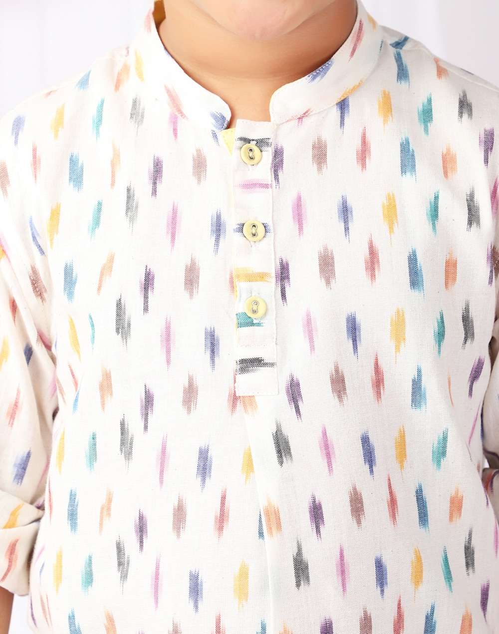 Cotton Woven Ikat Short Kurta