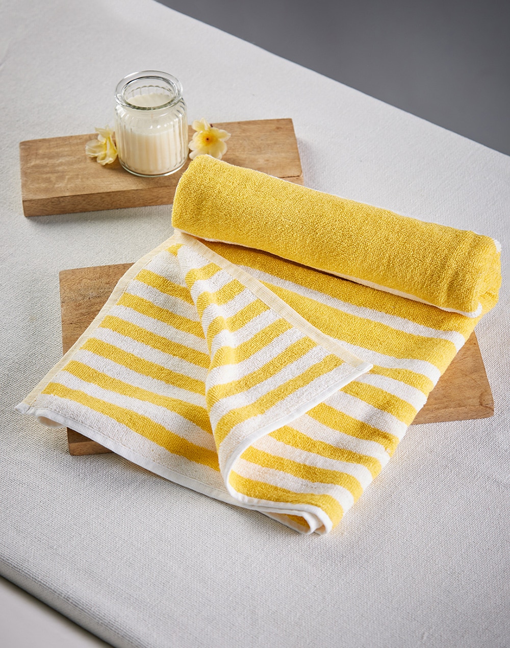 Yellow Aniya Cotton Pile Face Towel