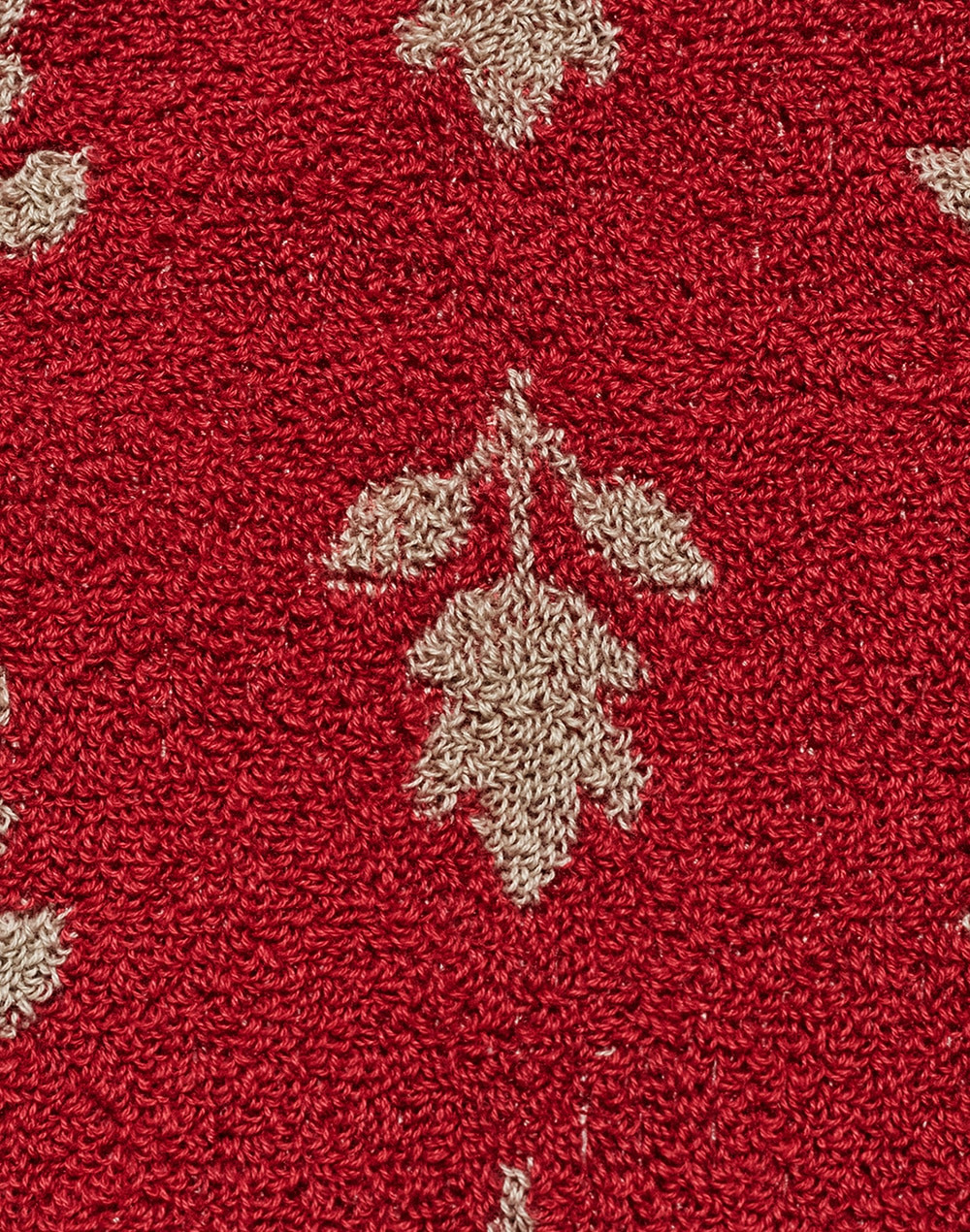 Red Smriti Cotton Pile Face Towel