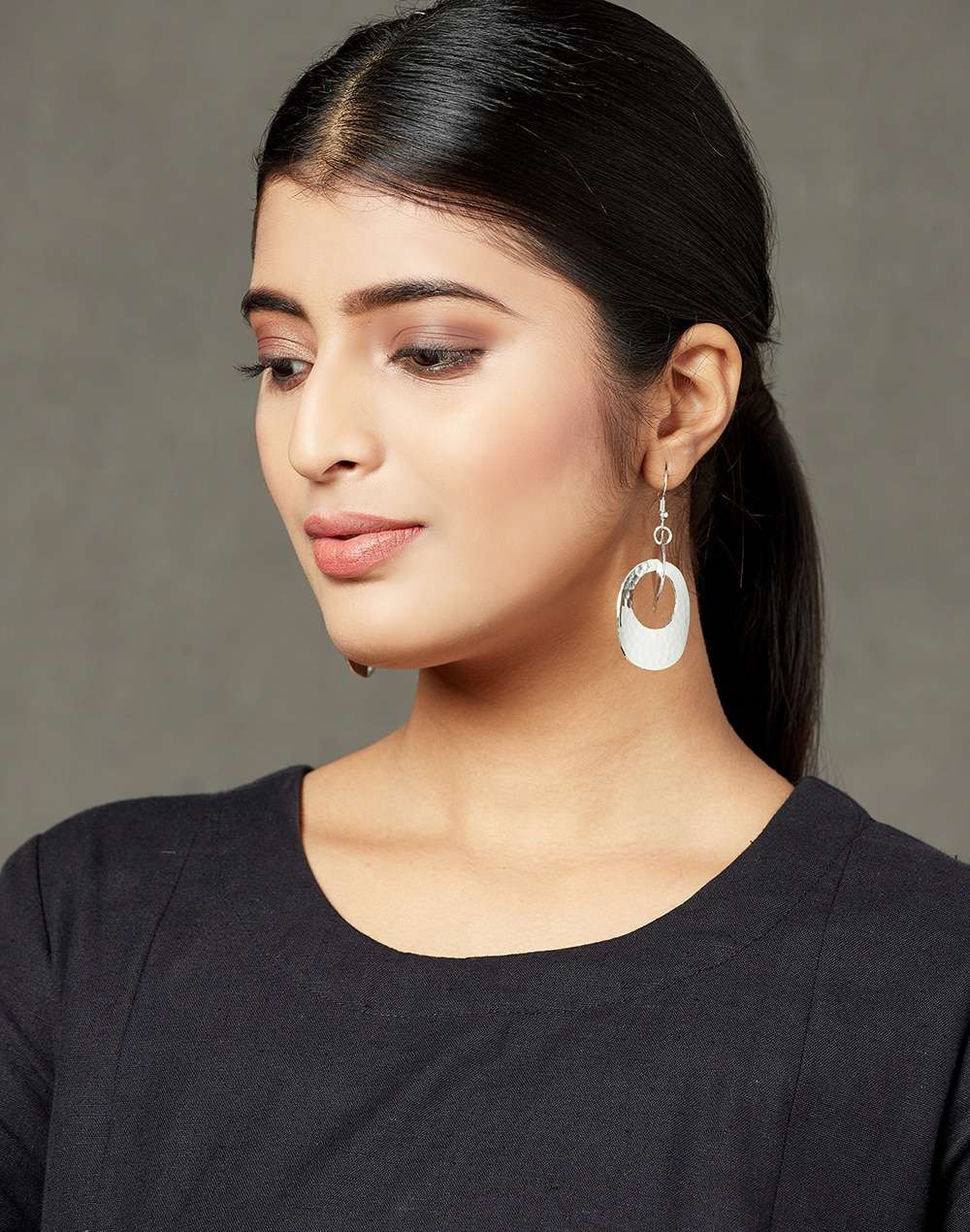 FabNu Metal Silver Dangler Earrings