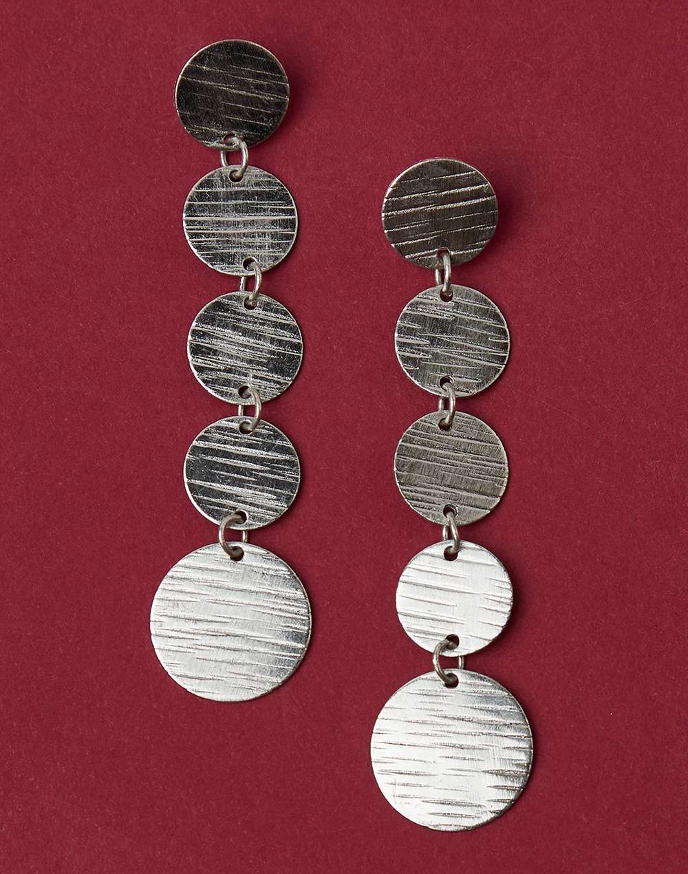 FabNu Metal Golden Dangler Earrings