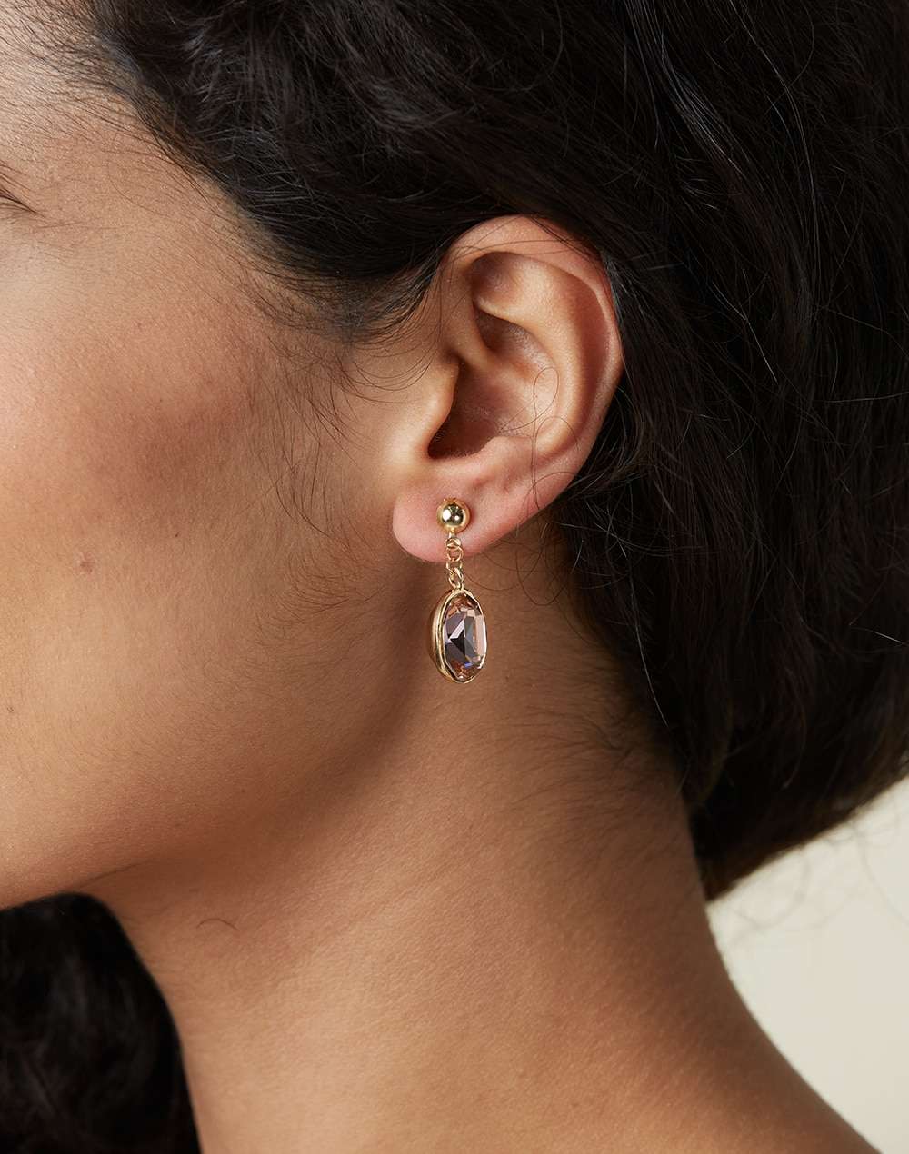 FabNu Metal Golden Dangler Earrings