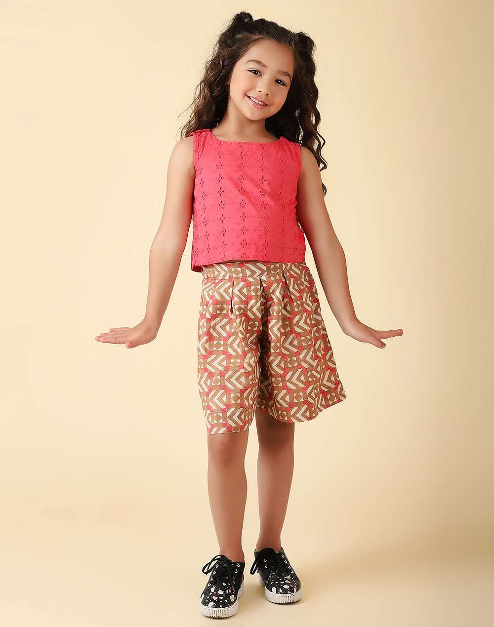 Cotton Block Printed Shorts Set