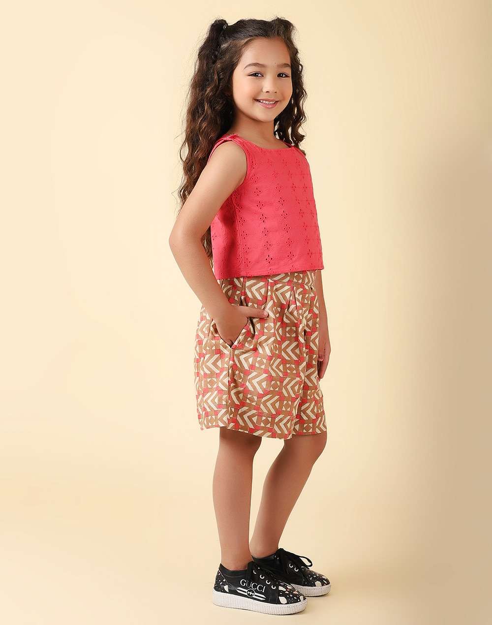 Cotton Block Printed Shorts Set