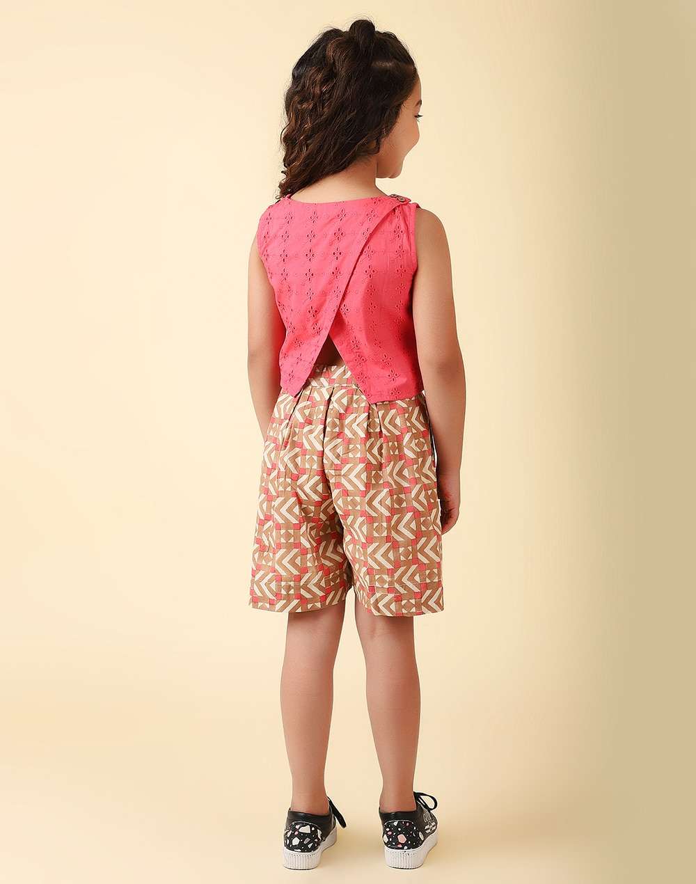 Cotton Block Printed Shorts Set