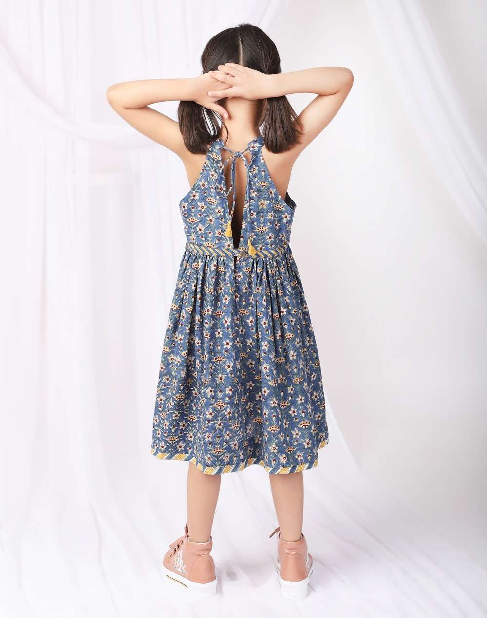 Cotton Block Printed Dress