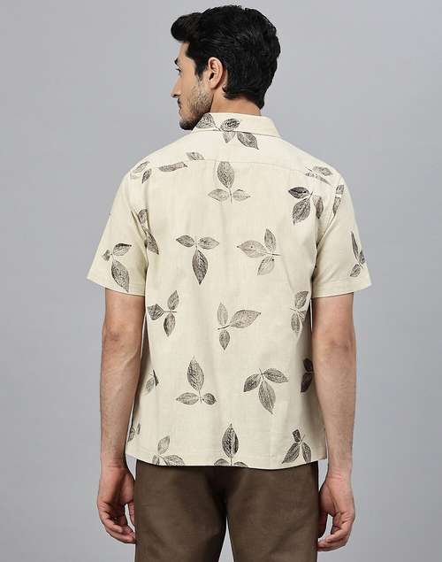 Offwhite Cotton Straight Fit Shirt Offwhite Cotton Straight Fit Shirt