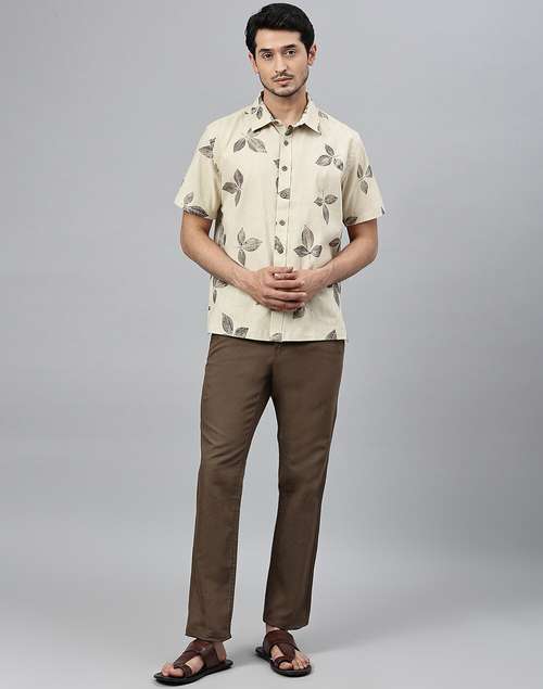 Offwhite Cotton Straight Fit Shirt Offwhite Cotton Straight Fit Shirt