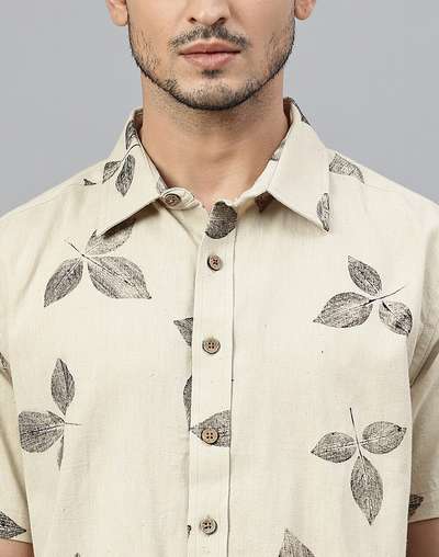 Offwhite Cotton Straight Fit Shirt Offwhite Cotton Straight Fit Shirt