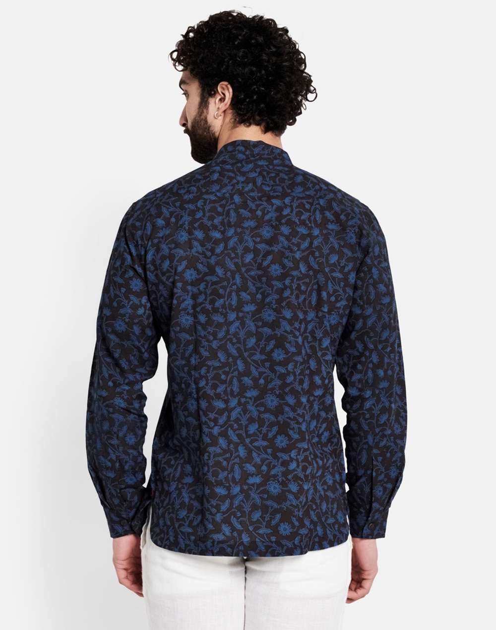 Cotton Printed Slim Fit Kurta Shirt