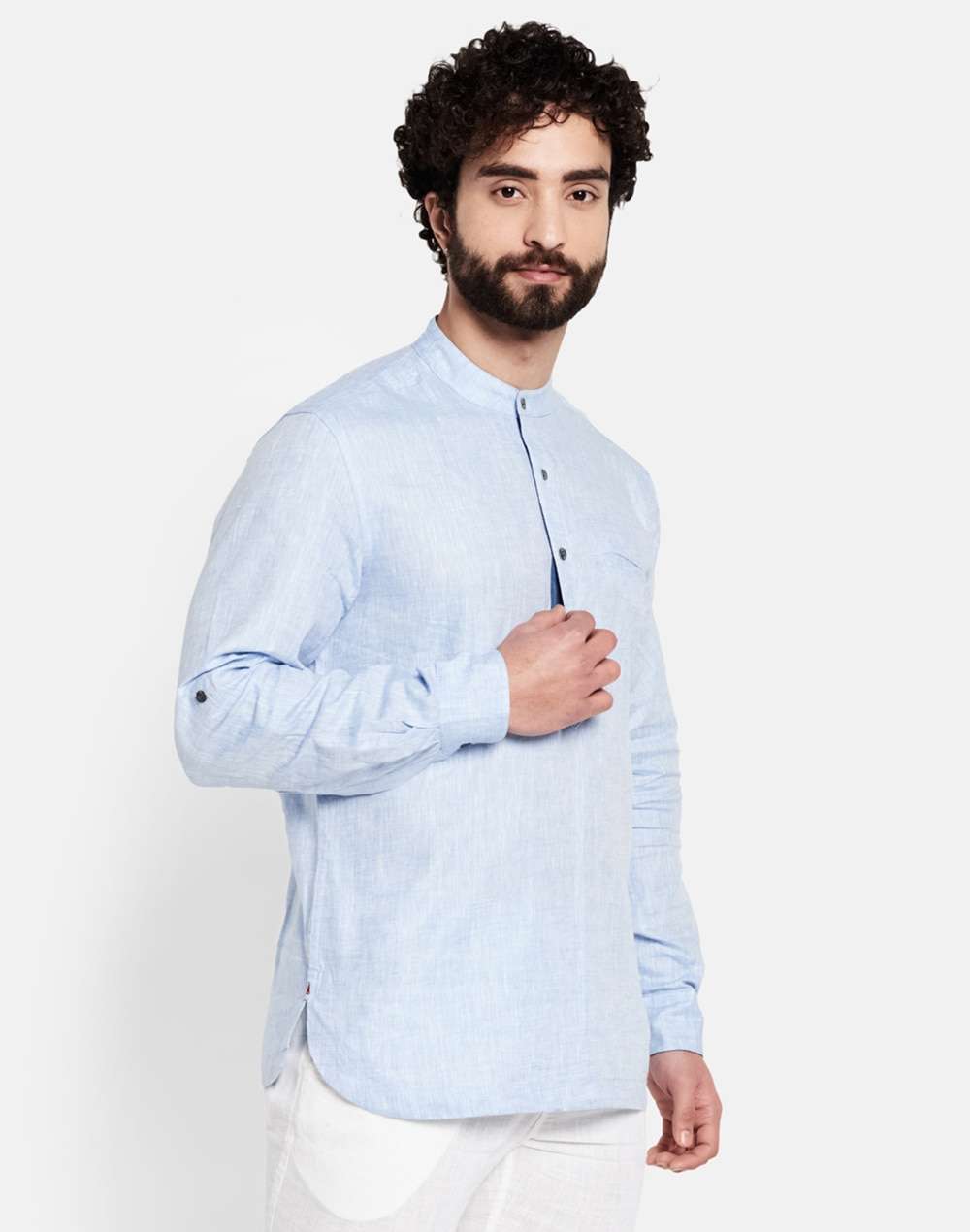 Linen Slim Fit Kurta Shirt