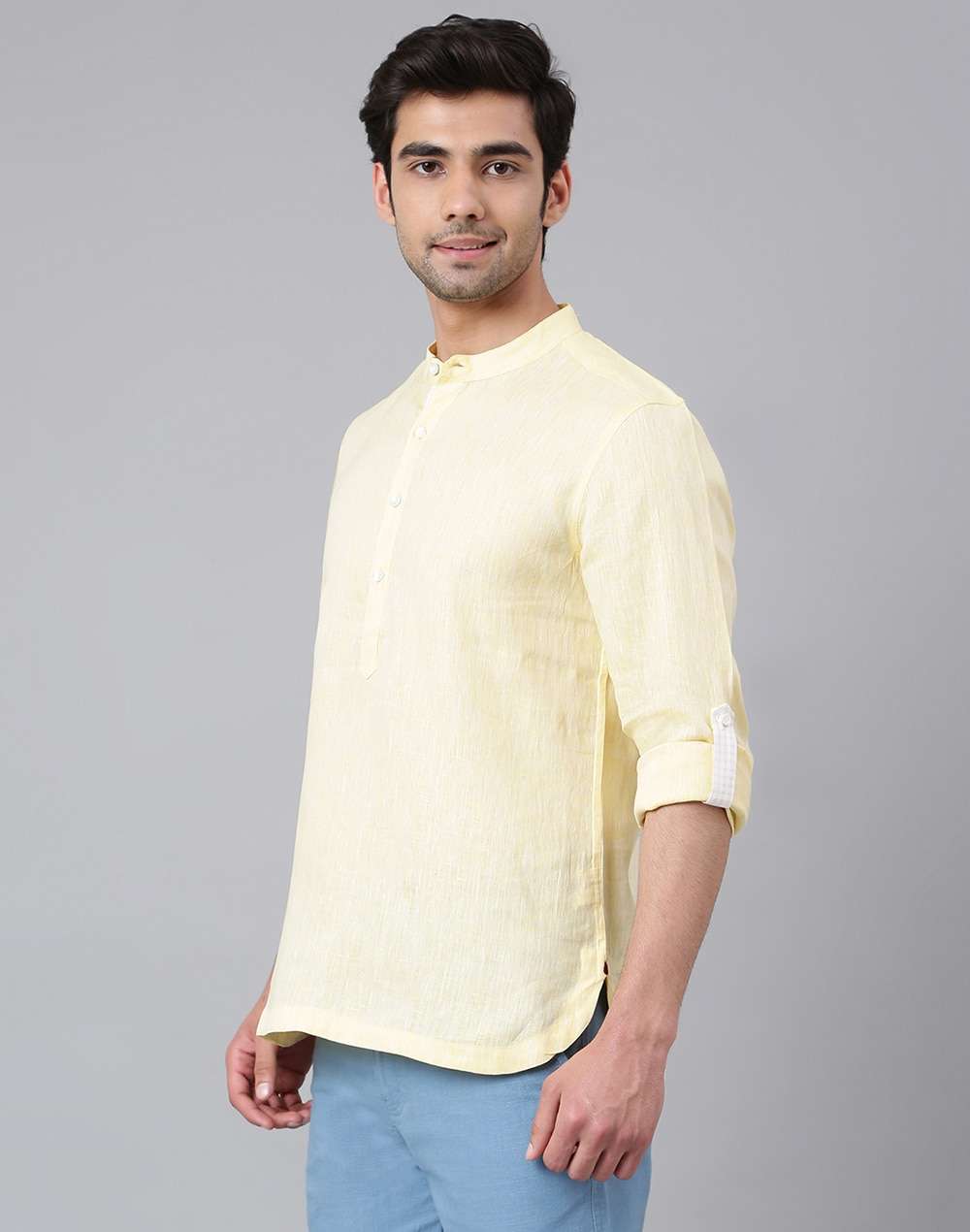 Linen Slim Fit Kurta Shirt