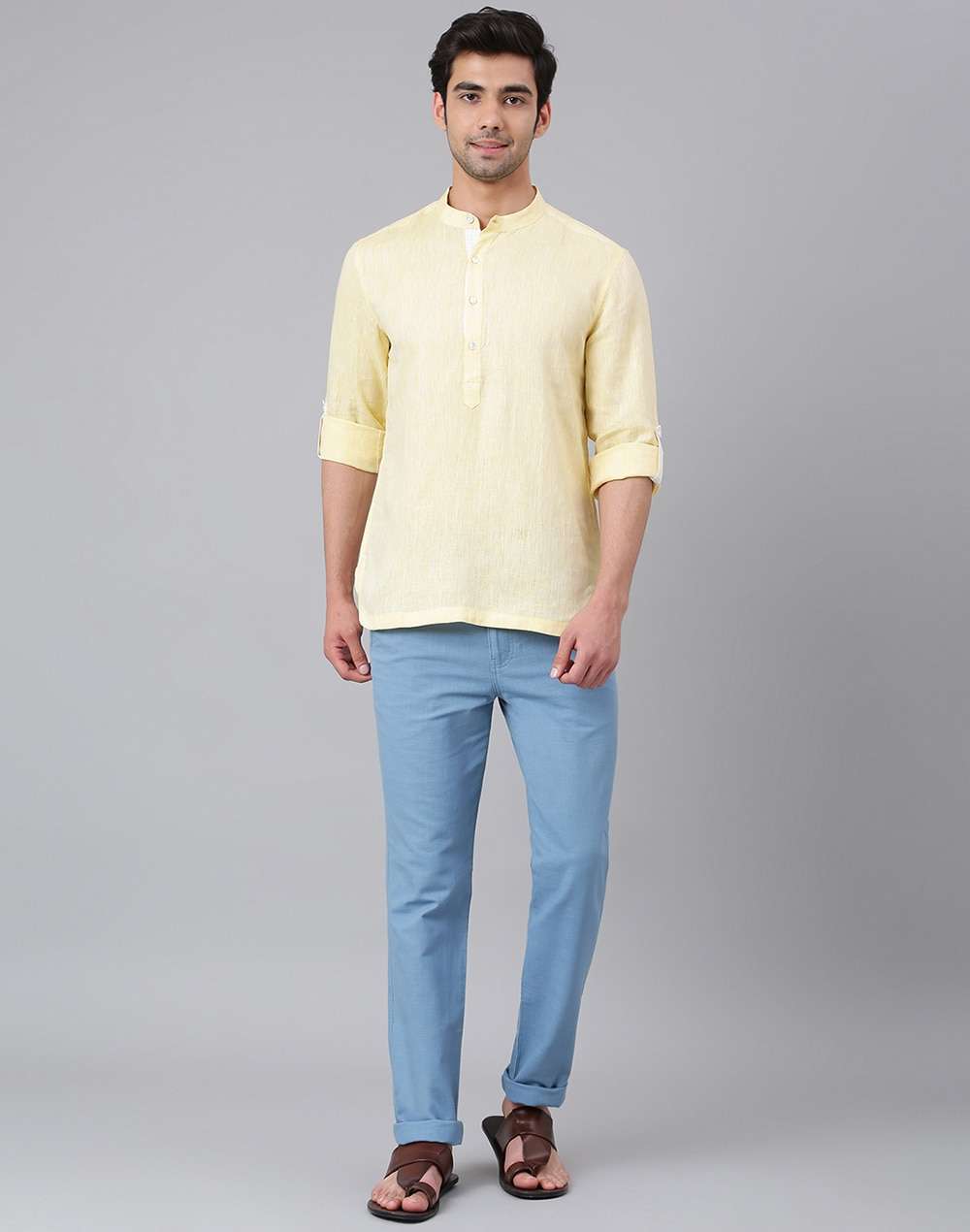 Linen Slim Fit Kurta Shirt