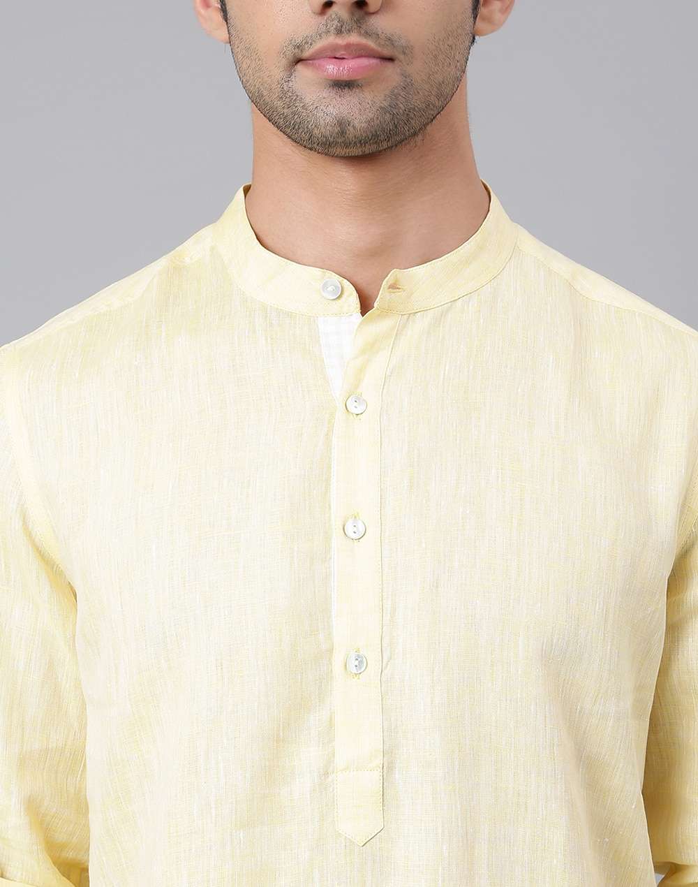 Linen Slim Fit Kurta Shirt