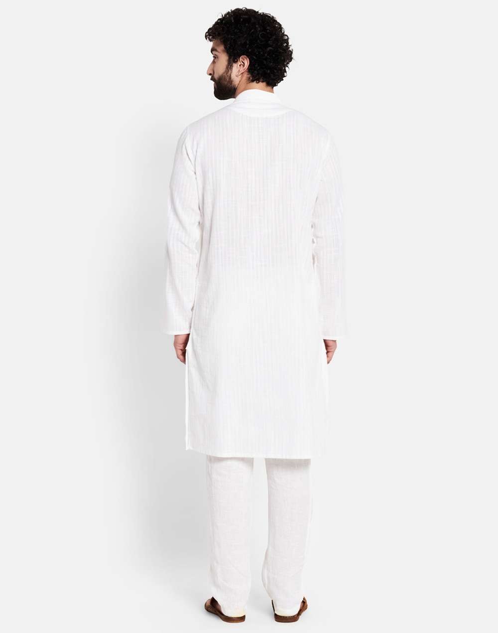Cotton Slub Slim Fit Long Kurta