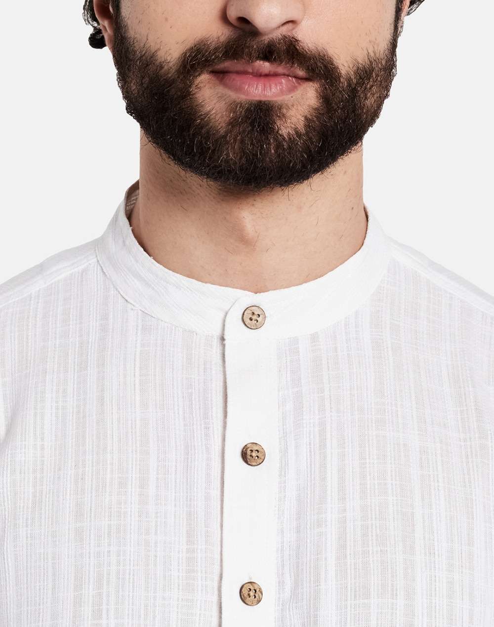 Cotton Slub Slim Fit Long Kurta