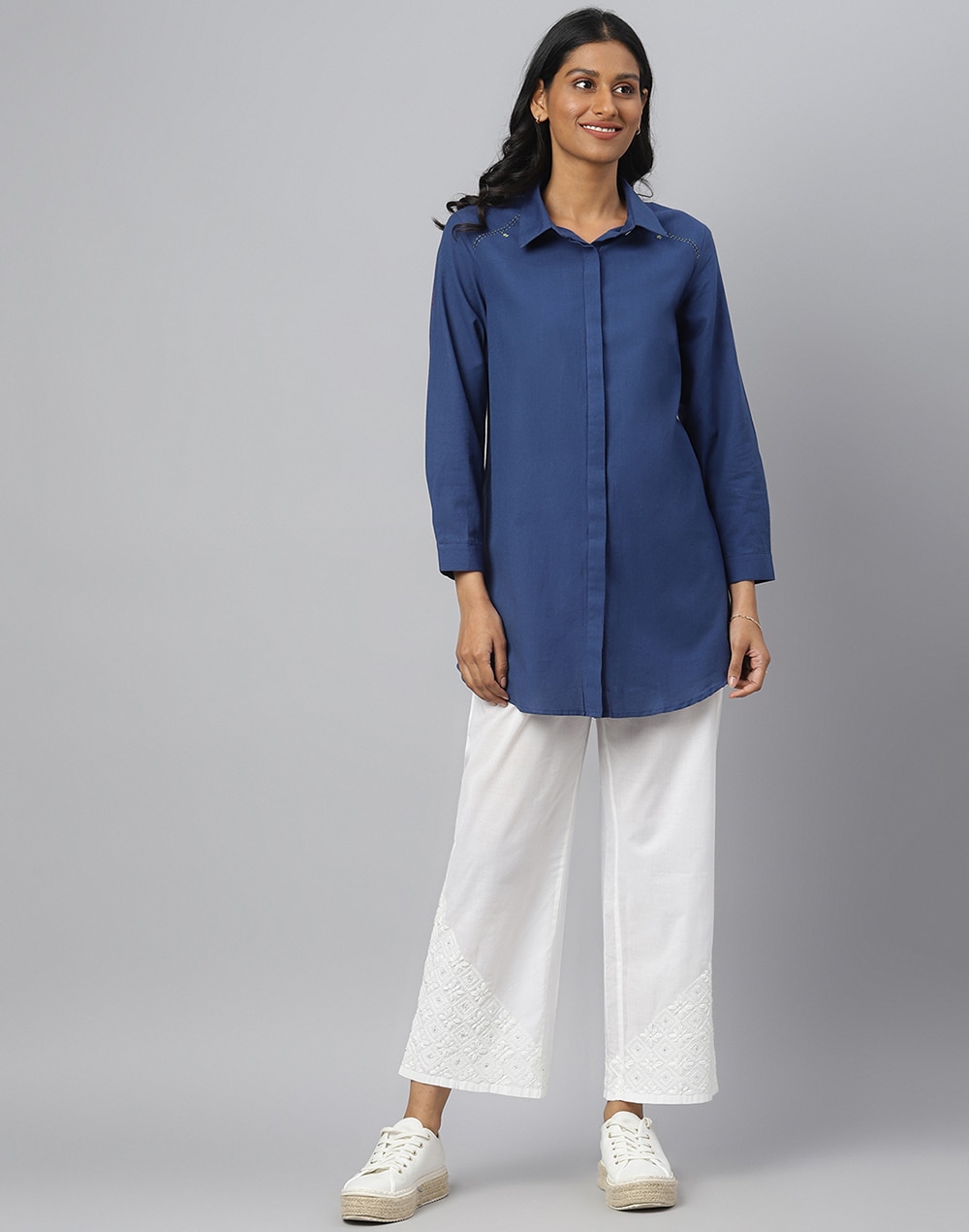 Buy Cotton Front Button Down Shirt for Women Online at Fabindia