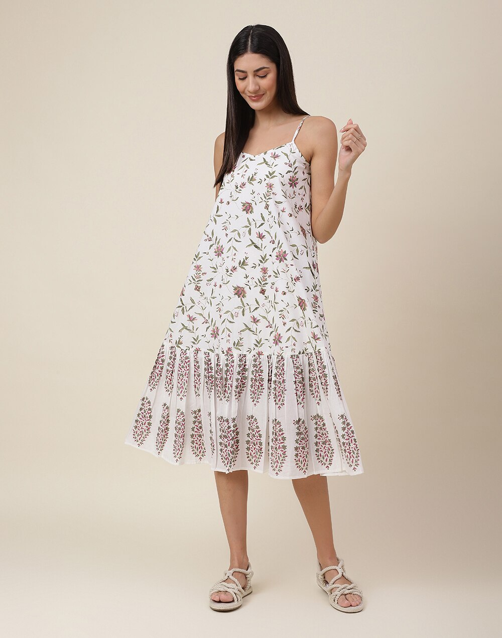 Cotton Hand Block Print Dress
