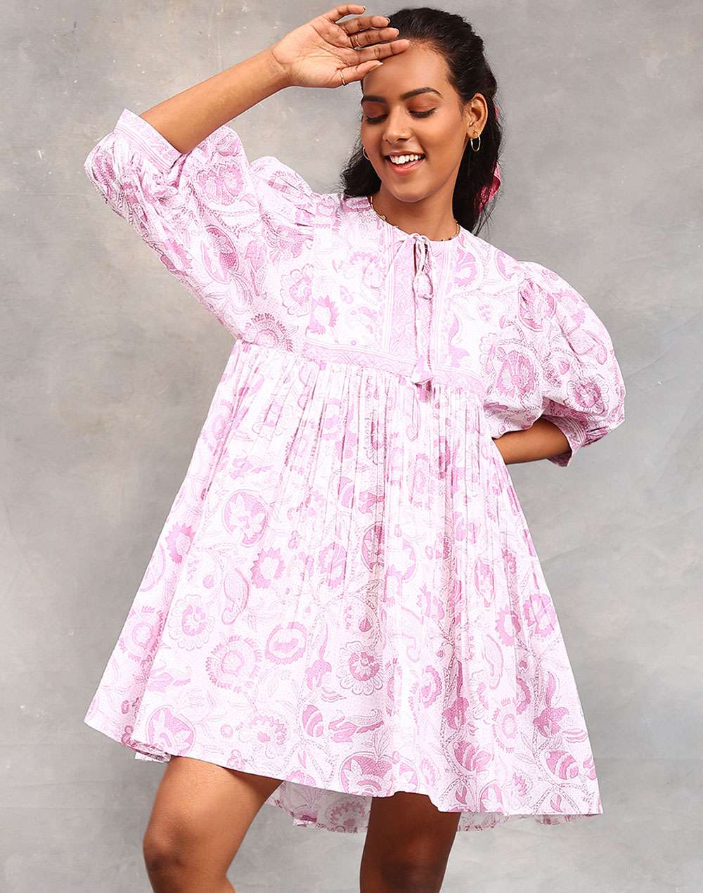 Cotton Gathered Dress
