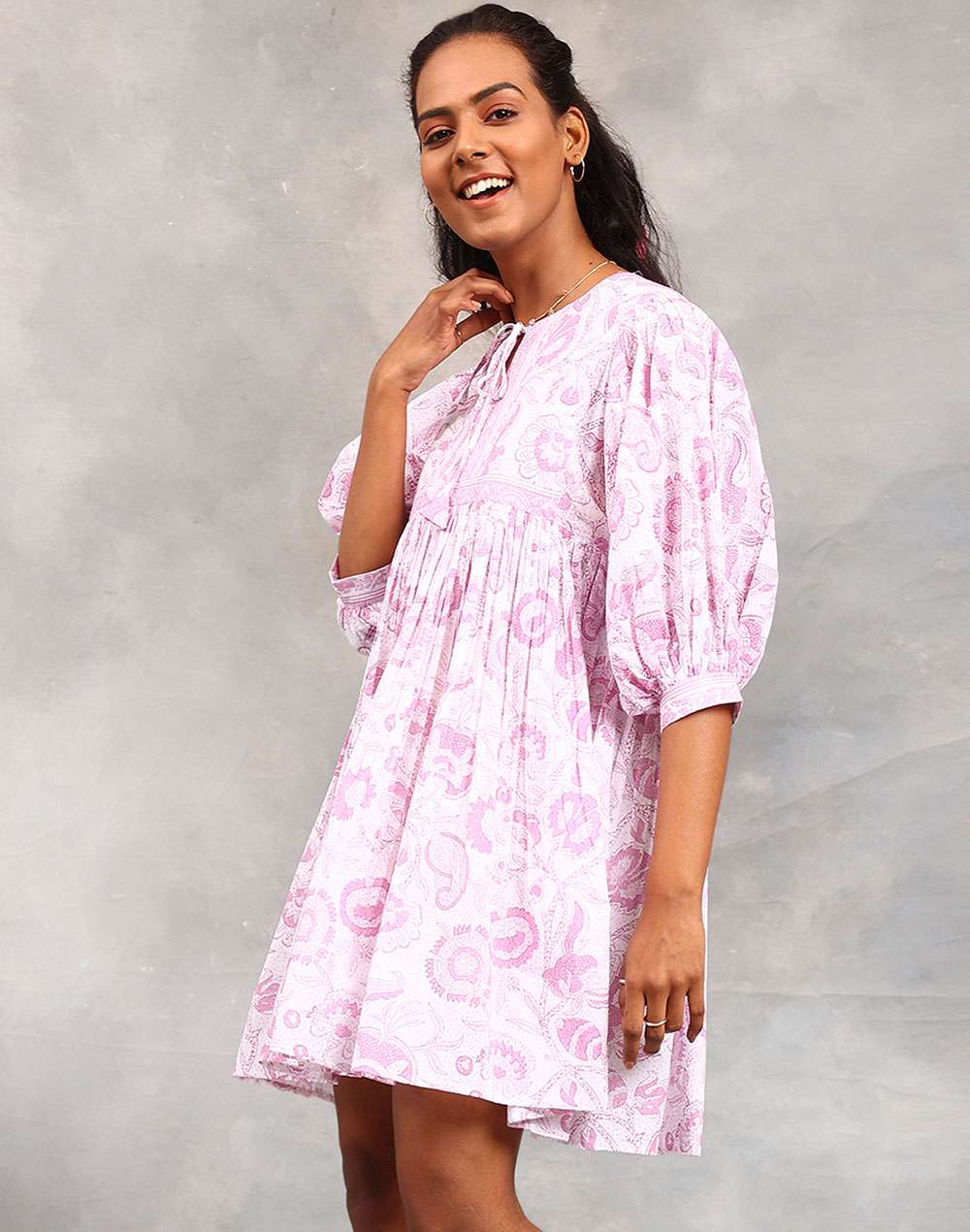 Cotton Gathered Dress