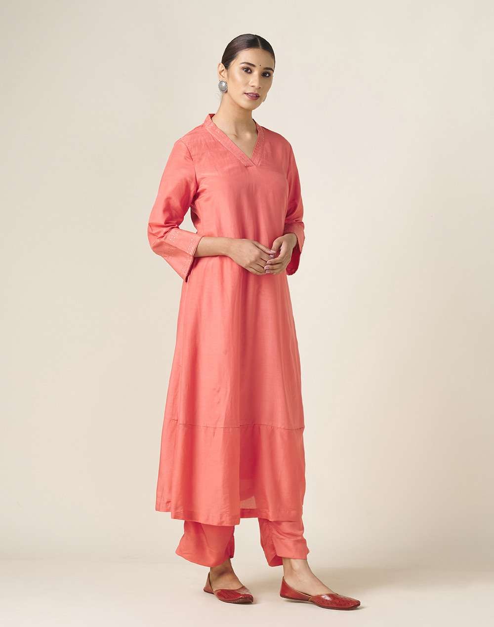 Cotton Silk Embroidered 2Pc Kurta Set