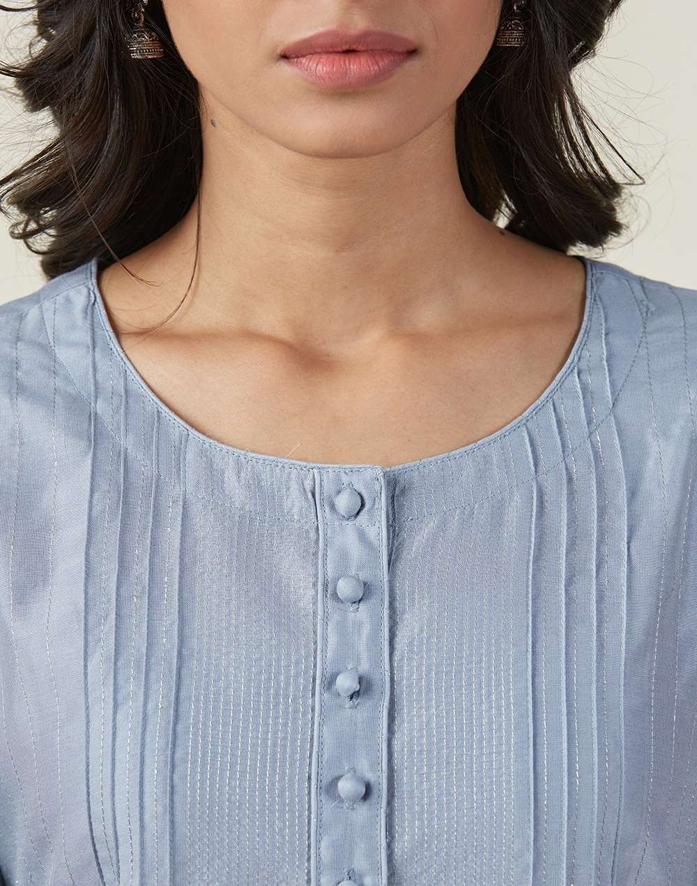 Cotton Silk Textured Long Kurta