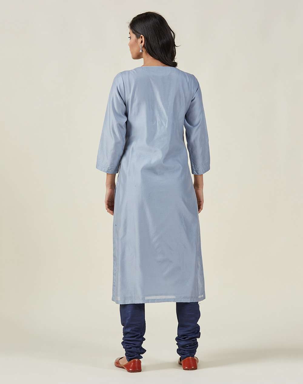 Cotton Silk Textured Long Kurta