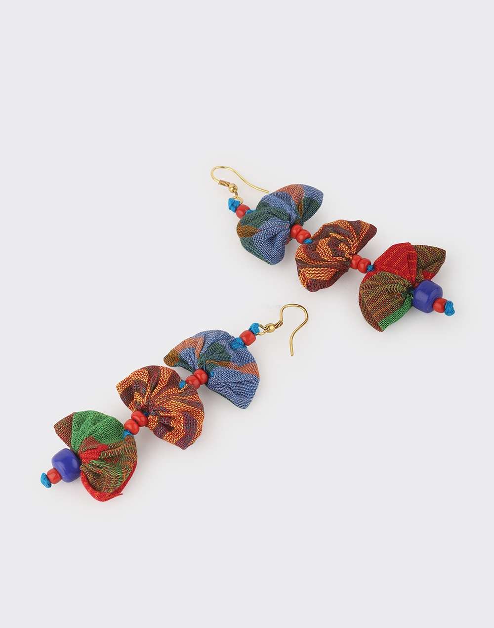 Thread Green Dangler Earrings