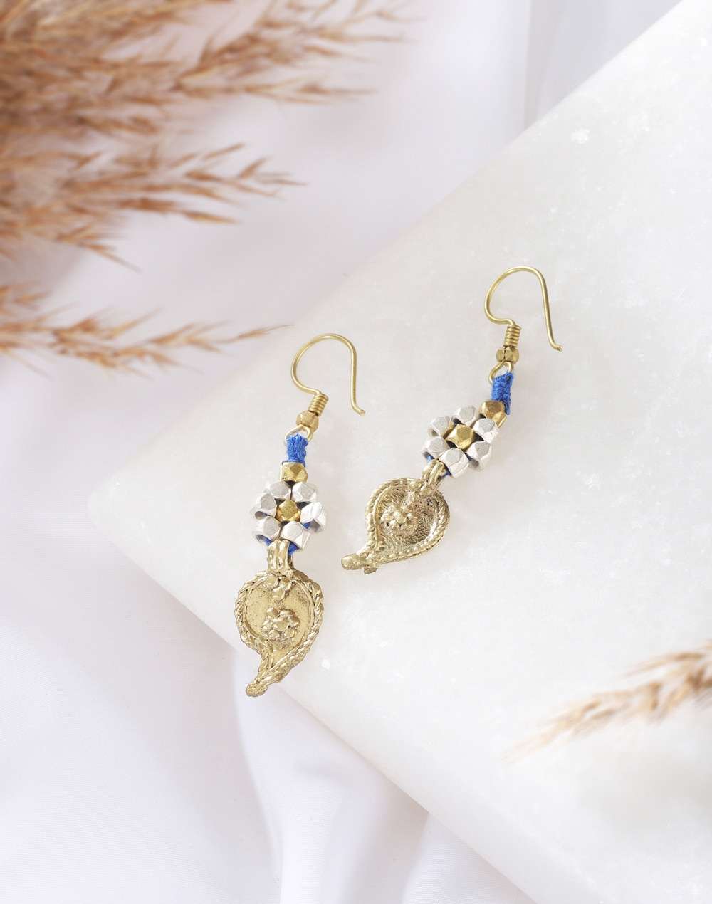 Metal Silver Plated Dangler Earrings