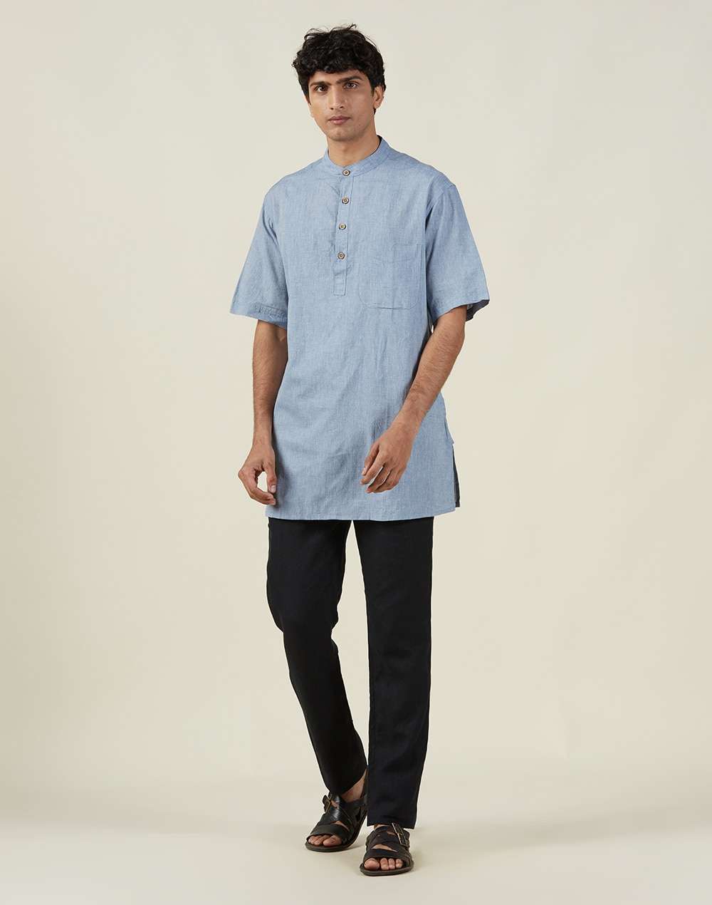 Cotton Nagari Short Kurta