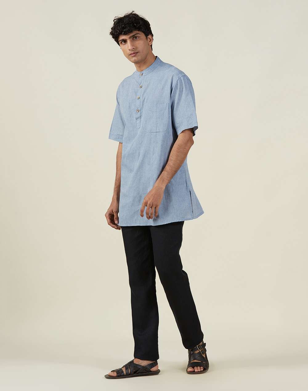 Cotton Nagari Short Kurta