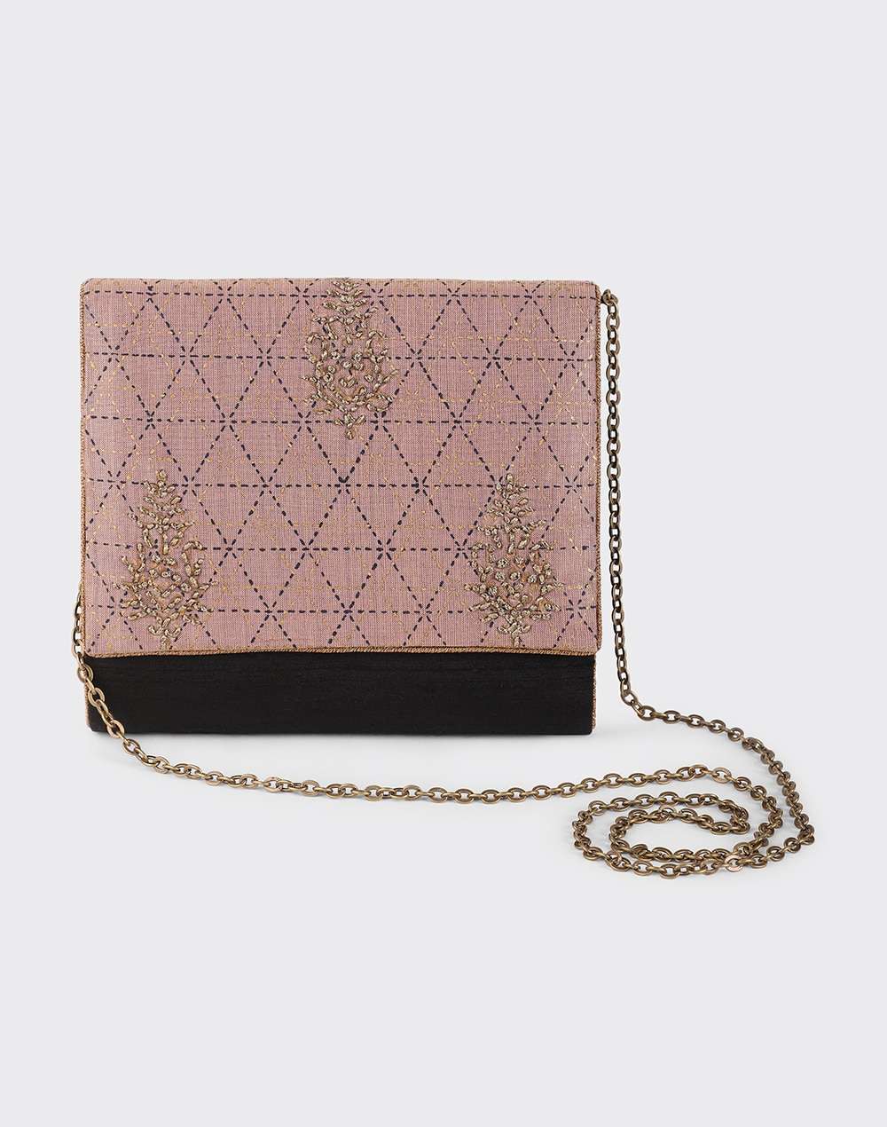 Fabric Embroidered Clutch Bag