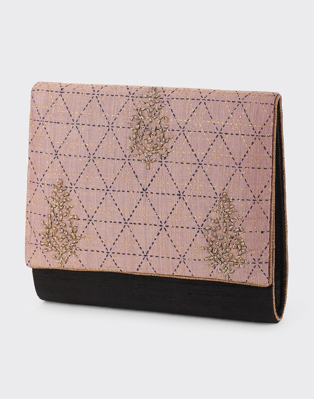 Fabric Embroidered Clutch Bag