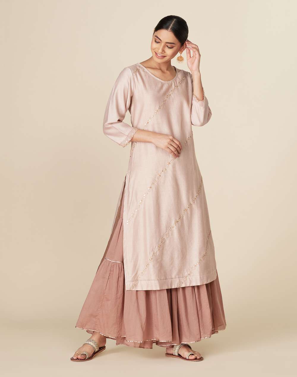 Cotton Silk Embroidered 2Pc Kurta Set