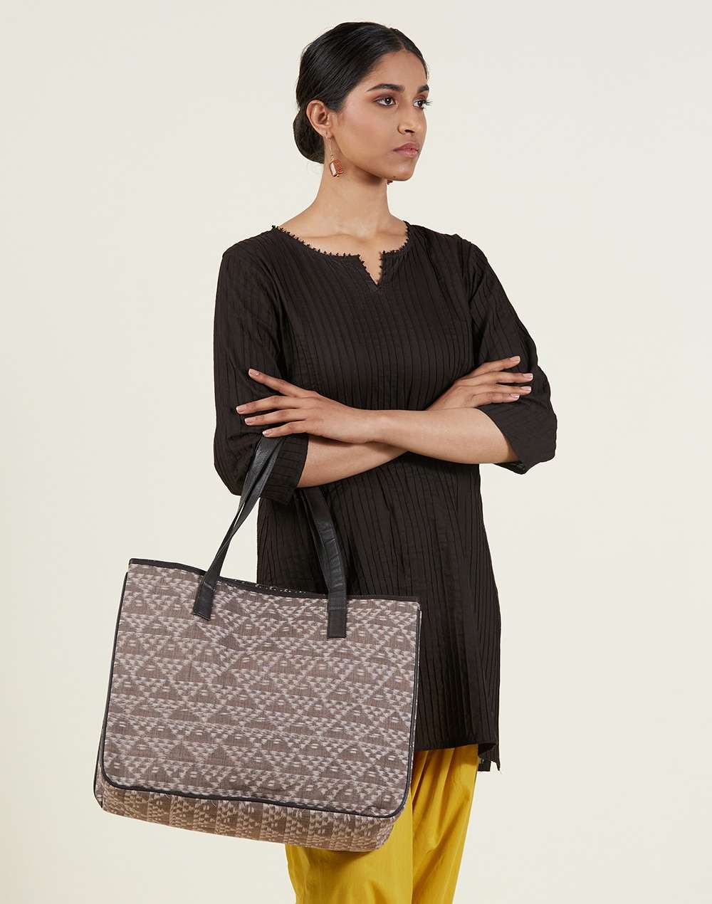 Fabric Brown Tote Bag