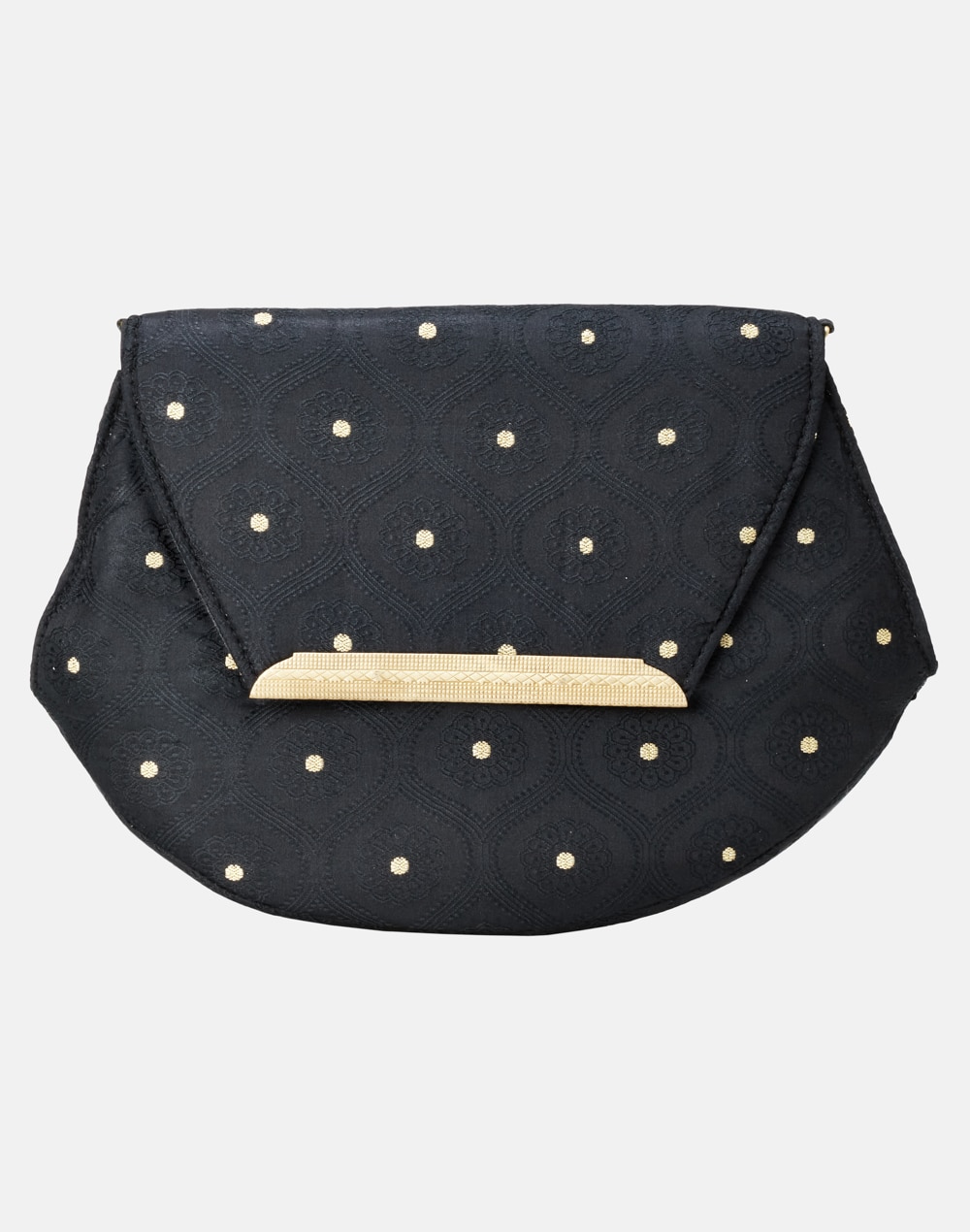 Fabric Black Clutch Bag