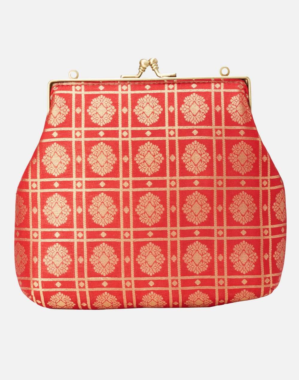 Fabric Red Clutch Bag