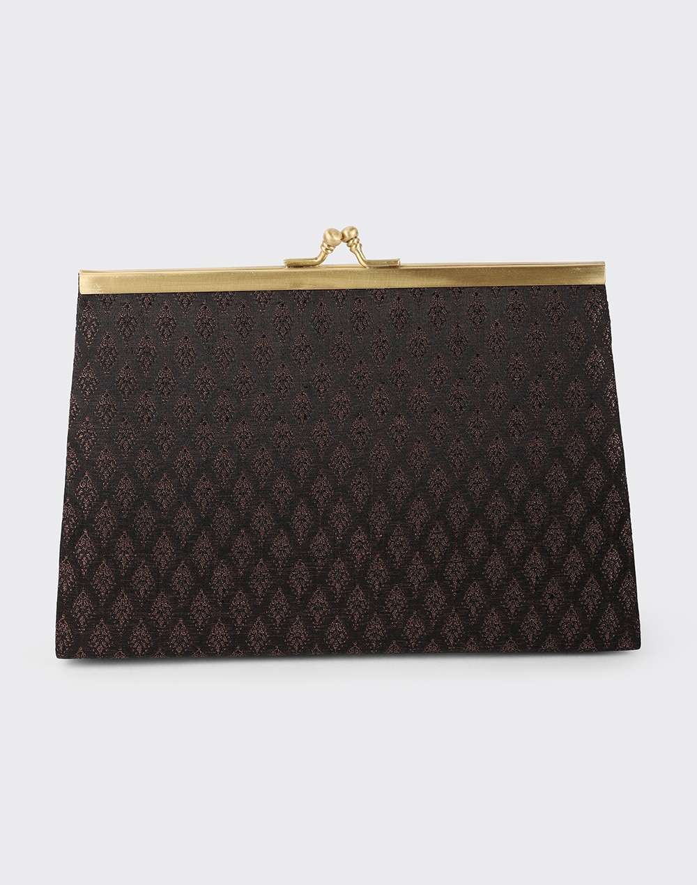 Fabric Black Clutch Bag