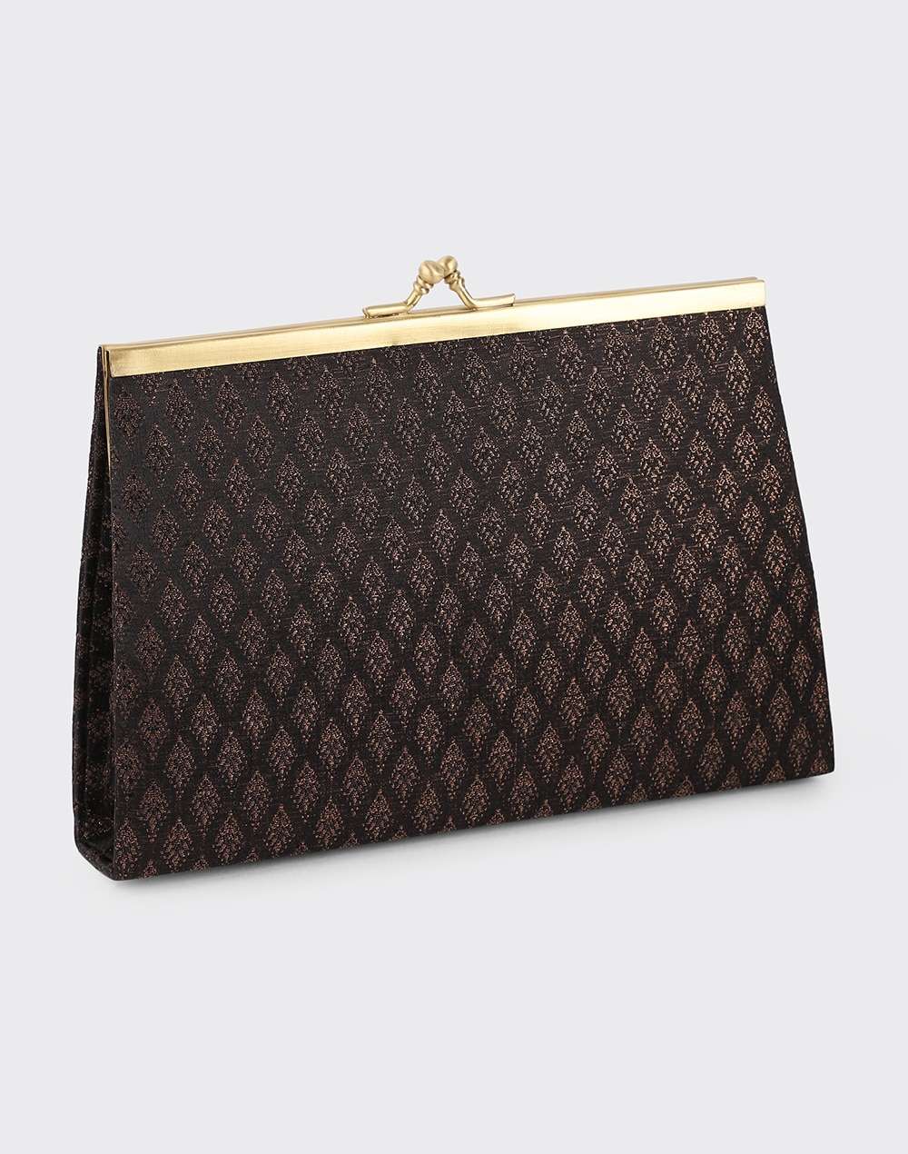 Fabric Black Clutch Bag