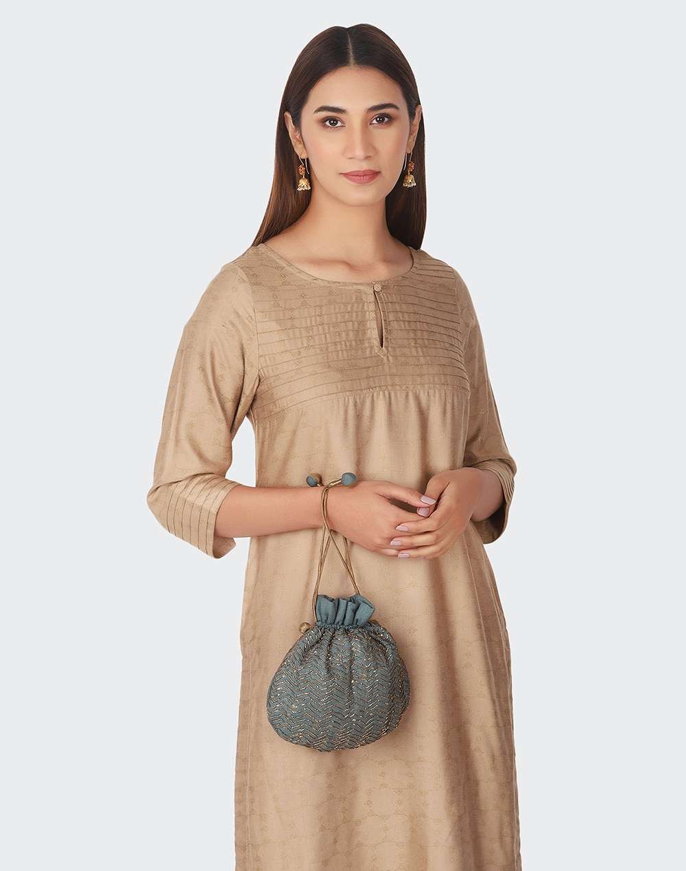 Fabric Embroidered Potli Bag