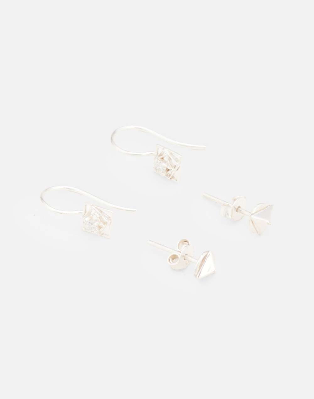 Sliver Earrings Set Of 2