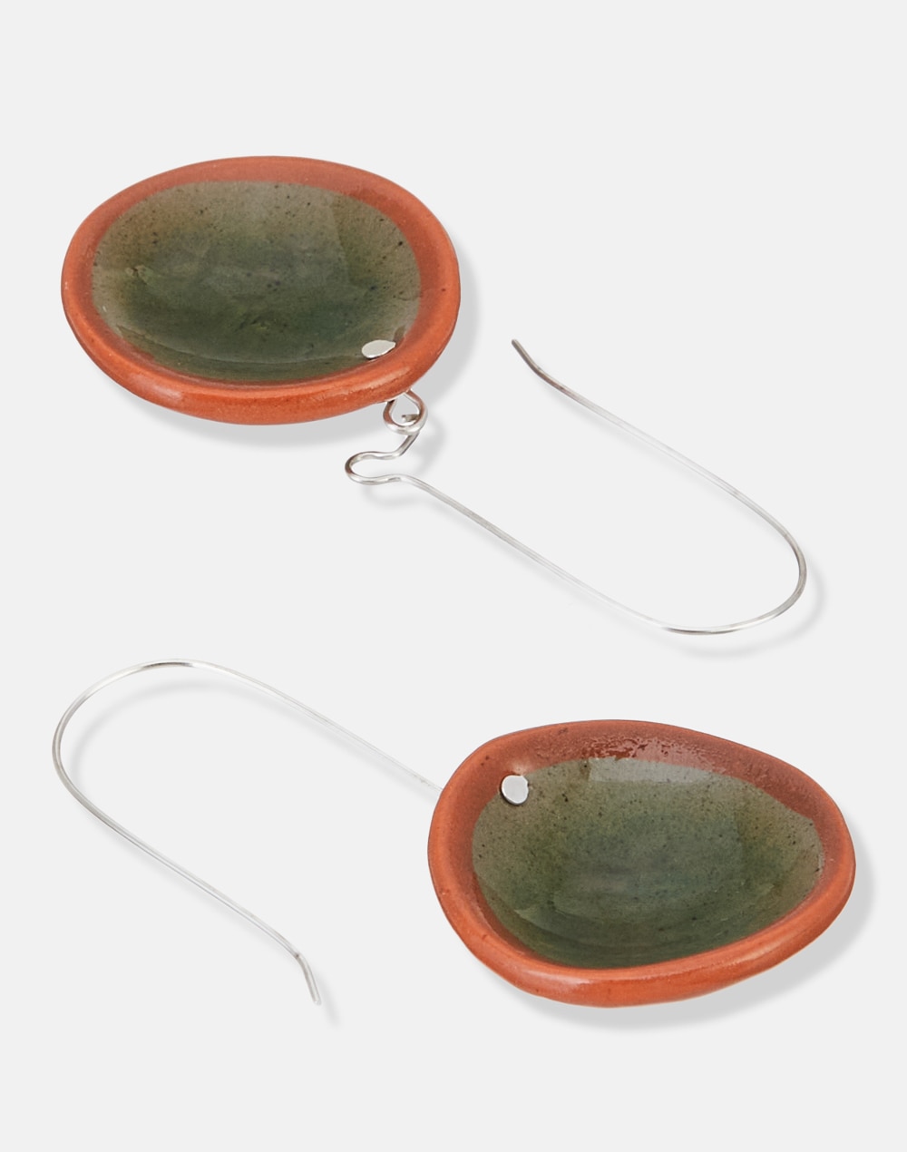 Ceramic Peach Dangler Earrings