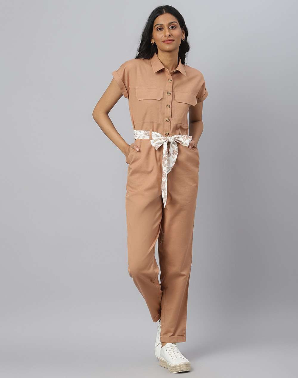 FabNu Cotton Printed Jumpsuit