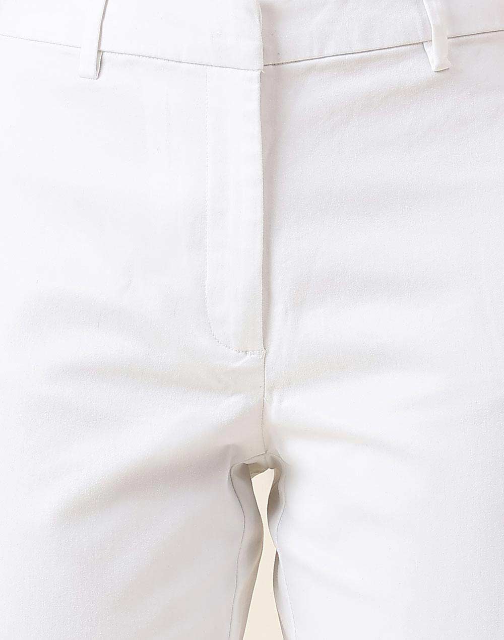 Buy FabNu White Cotton Slim Fit Pant for Women Online at Fabindia ...