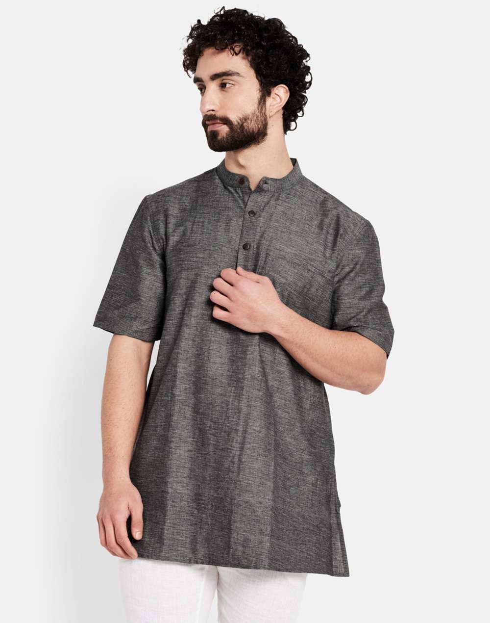 Cotton Comfort Fit Short Kurta
