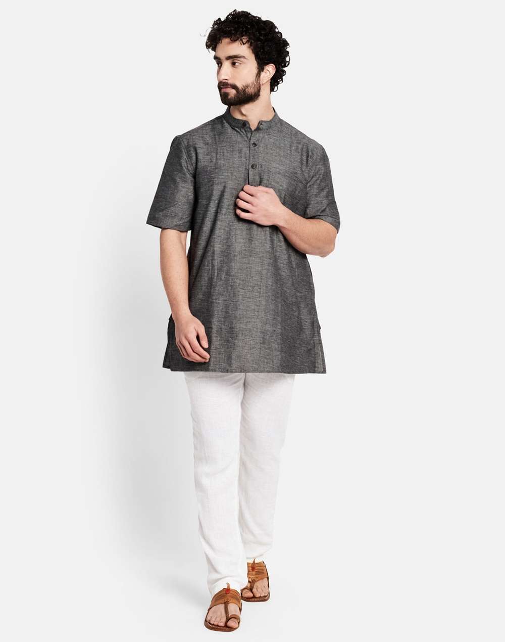 Cotton Comfort Fit Short Kurta