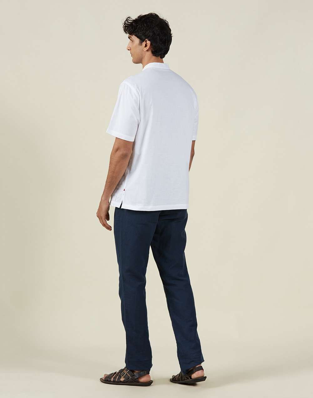 Cotton Half Sleeves Mid Placket Shirt