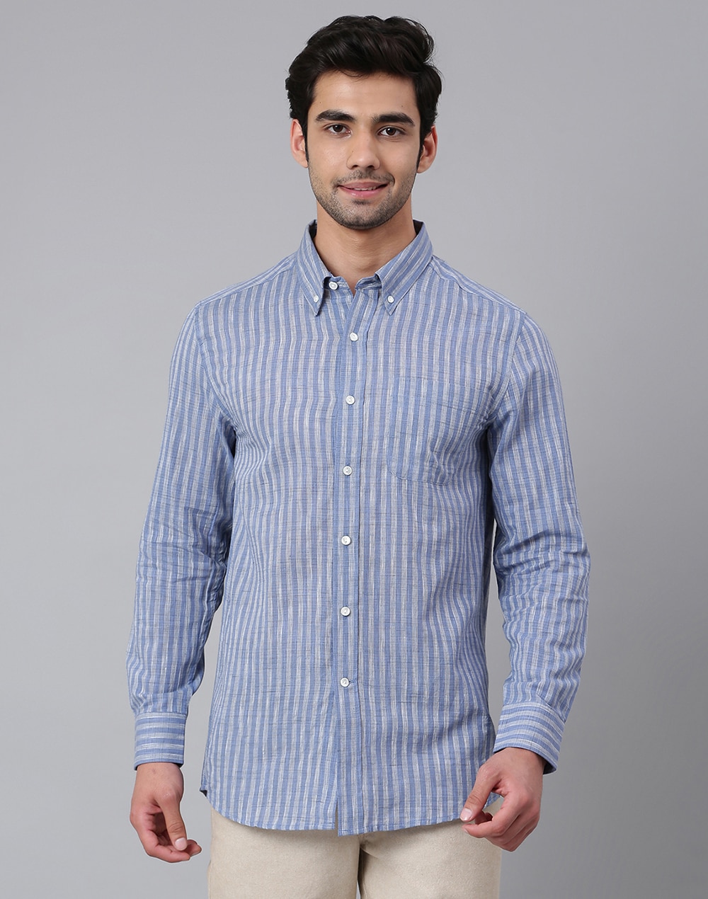 Buy Blue Cotton Shirt for Men Online at Fabindia